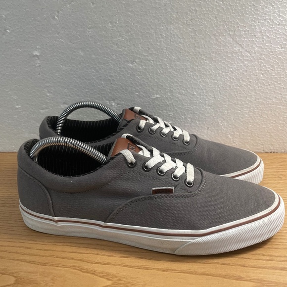 Vans Doheny Shoes Mens 9 Grey w Brown Leather Tongue & Tag Low Top Lace Up HTF - Picture 5 of 12